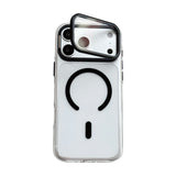 YOUXIU Magnetic TPU+PC Phone Case with Hidden Foldable Stand Shockproof Protective Cover for iPhone 17 Pro