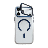 YOUXIU Magnetic TPU+PC Phone Case with Hidden Foldable Stand Shockproof Protective Cover for iPhone 17 Pro