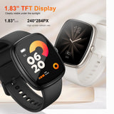 YOUXIU 1.83" HD Smartwatch, Bluetooth Call IP68 Waterproof Fitness Watch with Smart Notifications Health Sports Tracker