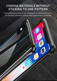 The 3rd Gen Magnetic Adsorption of No Edge Metal Bumper Case for iPhone 7,Clear Tempered Glass Hard Back Cover