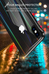 The 3rd Gen Magnetic Adsorption of No Edge Metal Bumper Case for iPhone 7 Plus,Clear Tempered Glass Hard Back Cover
