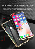 The 3rd Gen Magnetic Adsorption of No Edge Metal Bumper Case for iPhone X,Clear Tempered Glass Hard Back Cover