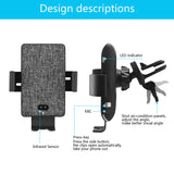 Ai Voice Control Infrared Sensor Car Wireless Charger holder for iPhone XS Max