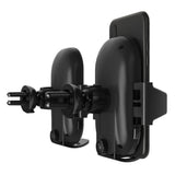 Fast Wireless Car Charger Mount Kit, One Touch Automatic Clamping Qi Cell Phone 10W Power Charging Air Vent Dashboard Holder