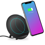 Sport Stereo Fast Charging Wireless Charger Pad Qi Standard Wireless Charger Stand - Black