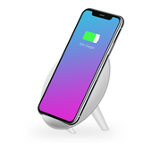 Salable Round Qi Wireless Charger Stand Fast Wireless Charging Holder - White