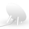 Salable Round Qi Wireless Charger Stand Fast Wireless Charging Holder - White