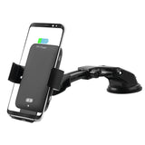 Voice Control Car Wireless Charger & Infrared Sensor Wireless Car Charging Mount Phone Holder
